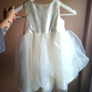 White David's Bridal flower girl dress